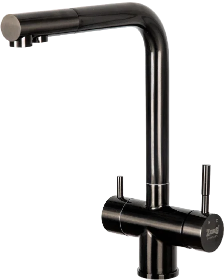 Комплект Мойка кухонная Zorg Inox PVD 5151 grafit + Смеситель Inox SZR-7039 GRAFIT графит фото в интернет-магазине «Wasser-Haus.ru»