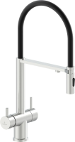 Смеситель для кухни AltroBagno Flusso 050201 Ni с гибким изливом, никель фото в интернет-магазине «Wasser-Haus.ru»