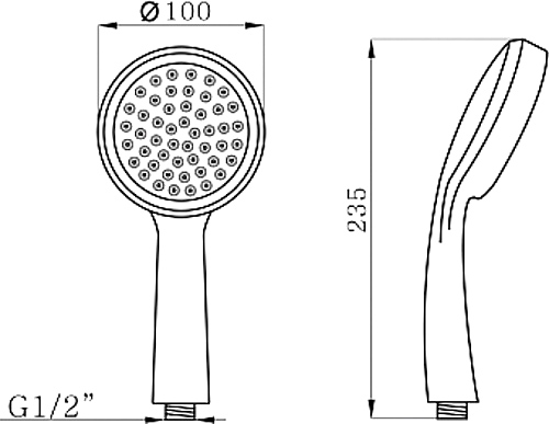 Душевая лейка Argo Vera AGD 20.1107 P фото в интернет-магазине «Wasser-Haus.ru»