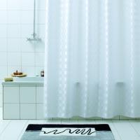 Штора для ванной Bacchetta 180х200 Quadretto белая фото в интернет-магазине «Wasser-Haus.ru»