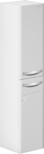 Шкаф-пенал Edelform Nota 38 белый, с бельевой корзиной фото в интернет-магазине «Wasser-Haus.ru»