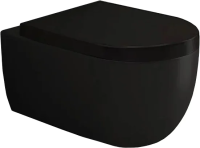 Унитаз подвесной BOCCHI V-Tondo 1416-004-0129 черный матовый, с крышкой A0302-004 с микролифтом фото в интернет-магазине «Wasser-Haus.ru»
