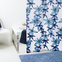 Штора для ванной Bacchetta Giardino 180x200 синяя фото в интернет-магазине «Wasser-Haus.ru»
