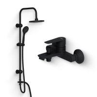 Душевой комплект Смеситель Dorff Prime new D4011022 + Стойка Comfort D0708000BL