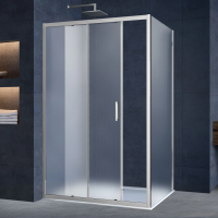 Душевой уголок Vincea Alpha VSR-3AL9014MT 140х90 см, профиль хром, стекло текстурное фото в интернет-магазине «Wasser-Haus.ru»