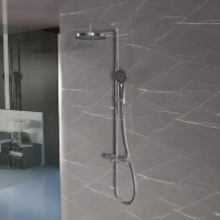 Душевая стойка Vincea Rim VSFS-2RM1CH с изливом, хром фото в интернет-магазине «Wasser-Haus.ru»