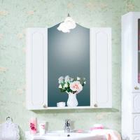 Зеркало-шкаф Бриклаер Лючия 85 белый глянцевый фото в интернет-магазине «Wasser-Haus.ru»