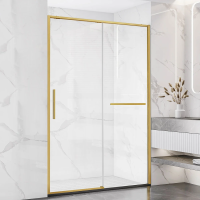 Душевая дверь в нишу Vincea Slim Soft VDS-1SS120CLG 120 см профиль брашированное золото, стекло прозрачное