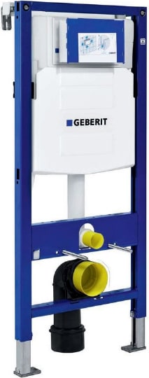 Система инсталляции для унитазов Geberit Duofix UP320 111.300.00.5 с белой кнопкой смыва, шумоизоляцией и креплениями фото в интернет-магазине «Wasser-Haus.ru»