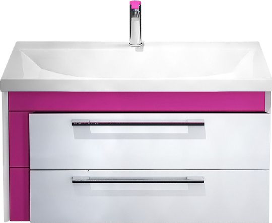 Мебель для ванной Iddis Color Plus 90 белая, розовая фото в интернет-магазине «Wasser-Haus.ru»
