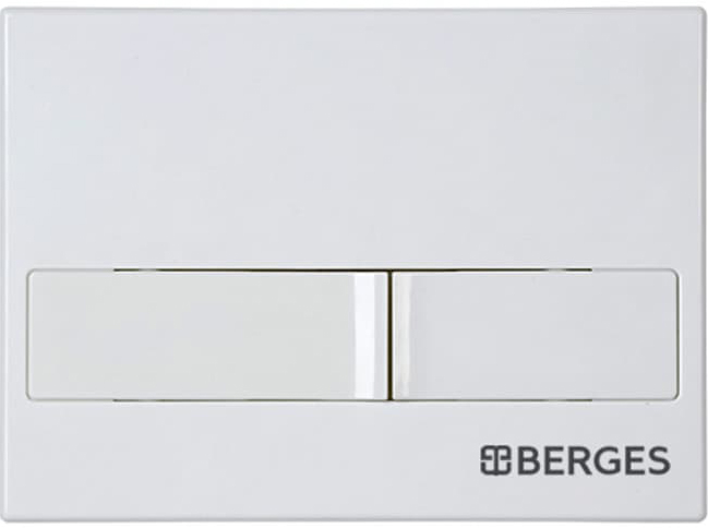 Комплект Berges Wasserhaus Novum 042416 кнопка белая фото в интернет-магазине «Wasser-Haus.ru»