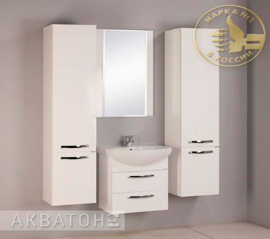 Зеркало Акватон Ария 65 белое фото в интернет-магазине «Wasser-Haus.ru»