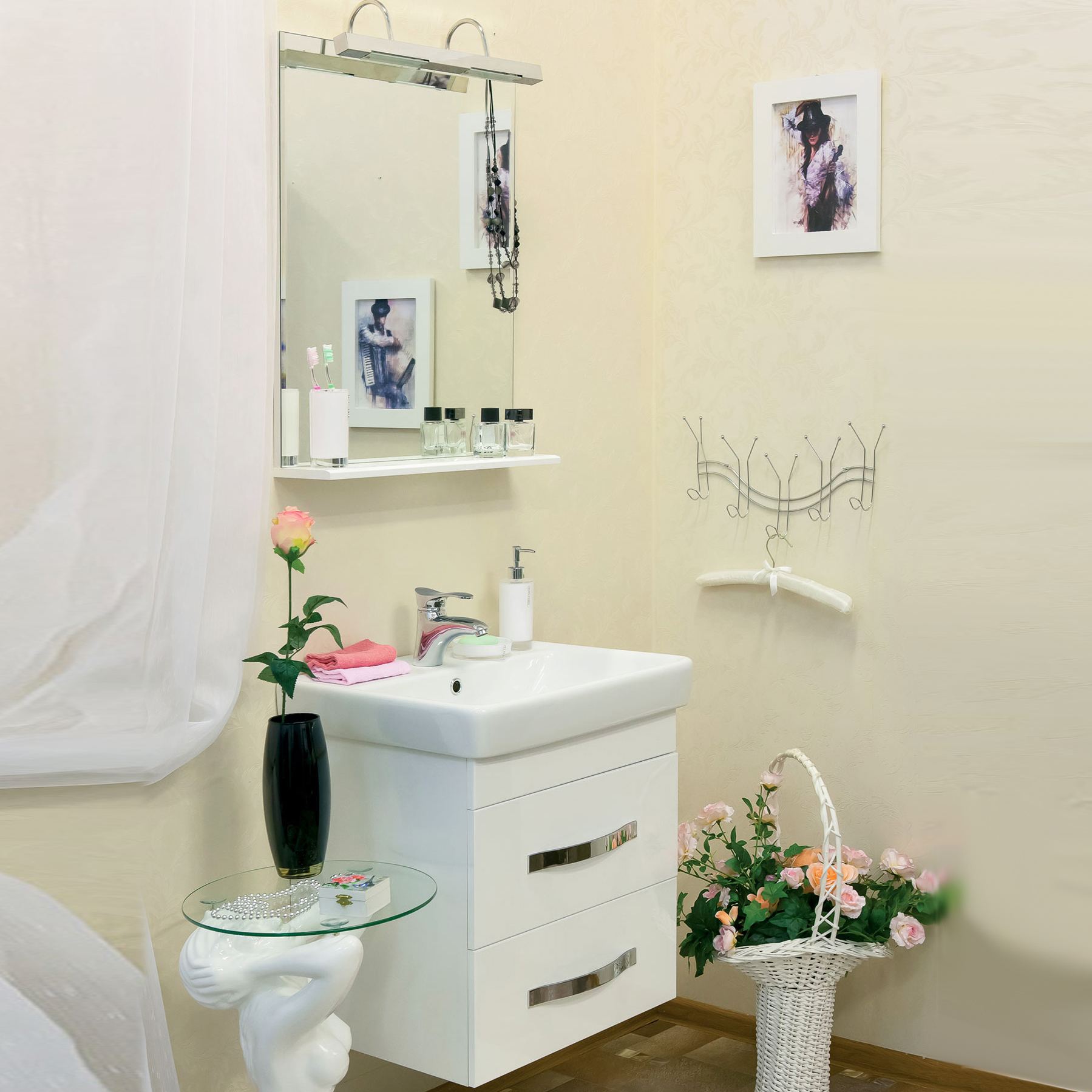 Мебель для ванной Sanflor Одри 60 подвесная фото в интернет-магазине «Wasser-Haus.ru»