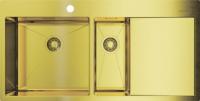 Мойка кухонная Omoikiri Akisame 100-2-LG-L светлое золото фото в интернет-магазине «Wasser-Haus.ru»