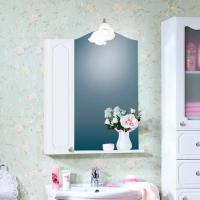 Зеркало-шкаф Бриклаер Лючия 65 белый глянцевый фото в интернет-магазине «Wasser-Haus.ru»