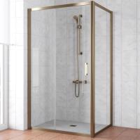 Душевой уголок Vegas Glass ZP+ZPV TUR NOVO 110*90 05 01 профиль бронза, стекло прозрачное фото в интернет-магазине «Wasser-Haus.ru»