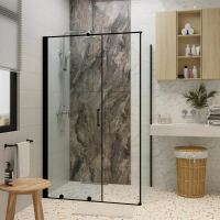 Душевой уголок Ceruttispa Premiata B 120-8 100x100, профиль черный фото в интернет-магазине «Wasser-Haus.ru»