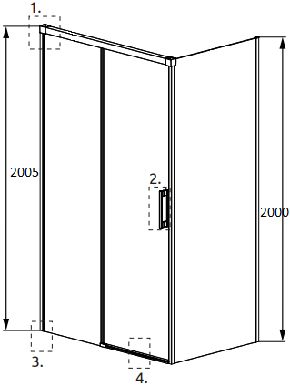 Душевой уголок Radaway Idea Black KDJ 120x100 L фото в интернет-магазине «Wasser-Haus.ru»