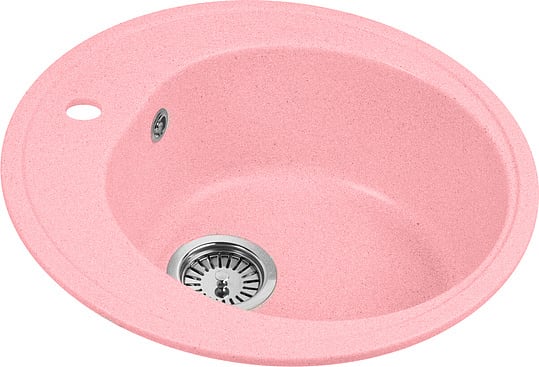 Мойка кухонная AquaGranitEx M-08 розовая фото в интернет-магазине «Wasser-Haus.ru»
