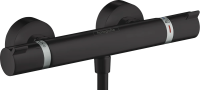 Термостатический смеситель Hansgrohe Ecostat Comfort 13116670 для душа, матовый черный фото в интернет-магазине «Wasser-Haus.ru»