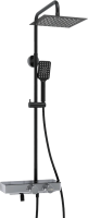 Душевая стойка Wasserkraft Abens 2000 A114.255.130.CB Thermo, с термостатом, черная фото в интернет-магазине «Wasser-Haus.ru»