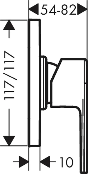 Встраиваемый смеситель для душа и ванны Hansgrohe Vernis Shape 71658000 хром фото в интернет-магазине «Wasser-Haus.ru»