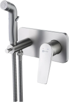 Гигиенический душ Lemark Bronx LM3720GM со смесителем, С ВНУТРЕННЕЙ ЧАСТЬЮ, графит