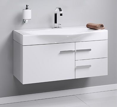 Мебель для ванной Aqwella Европа 100 белая фото в интернет-магазине «Wasser-Haus.ru»
