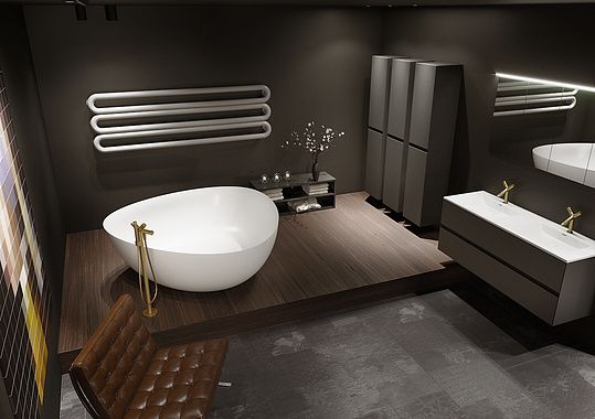 Ванна из искусственного камня Riho Oviedo BS5000500000000 160x160 фото в интернет-магазине «Wasser-Haus.ru»