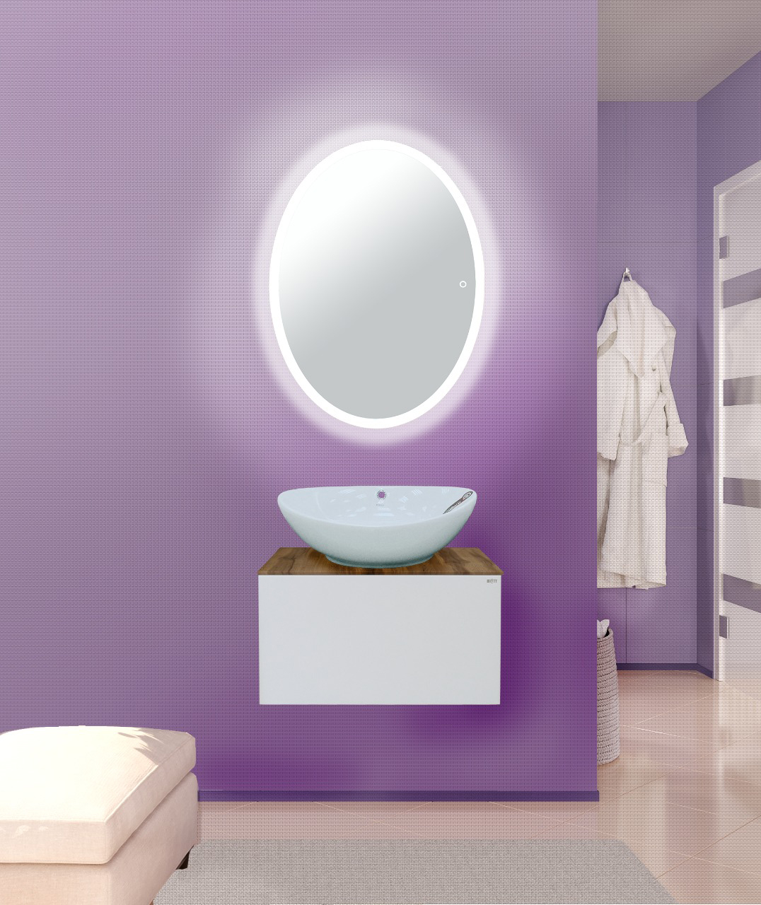 Мебель для ванной Misty Ива 60 1 ящик фото в интернет-магазине «Wasser-Haus.ru»