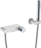Смеситель для ванны с душем Boheme Stick 123-WCR.2 white touch chrome фото в интернет-магазине «Wasser-Haus.ru»