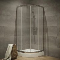 Душевой уголок Triton Альфа-хром 100x100, стекло прозрачное фото в интернет-магазине «Wasser-Haus.ru»