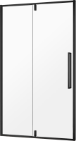 Душевая дверь в нишу AQUAme AQM7108-2-9 90 см, профиль черный матовый, стекло прозрачное