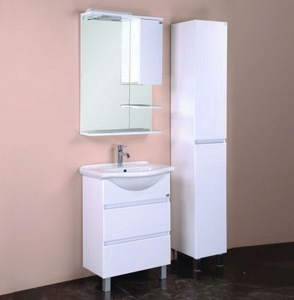 Мебель для ванной Onika Элита 60 белая фото в интернет-магазине «Wasser-Haus.ru»