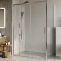 Душевой уголок BelBagno Luce AH-1-140/90-C-Cr стекло прозрачное фото в интернет-магазине «Wasser-Haus.ru»