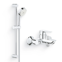 Душевой комплект Гарнитур Grohe Tempesta Cosmopolitan 27786002 + Смеситель BauEdge 23604001