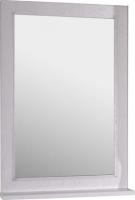 Зеркало ASB-Woodline Гранда 60 белое, патина серебро фото в интернет-магазине «Wasser-Haus.ru»