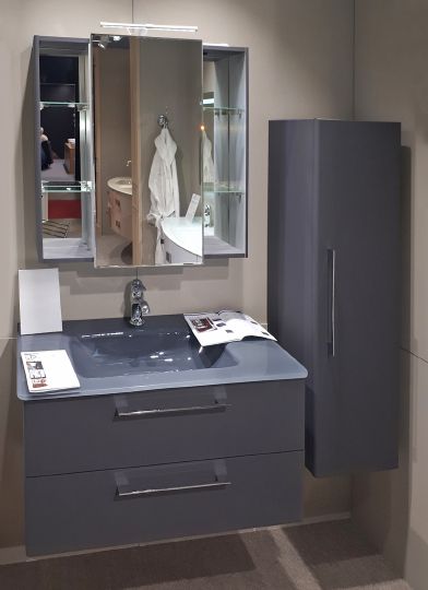 Зеркало-шкаф Caprigo Accord 80 графит фото в интернет-магазине «Wasser-Haus.ru»
