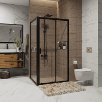 Душевой уголок Niagara Nova NG-82-11AB-A70B 110x70, прямоугольный, черный фото в интернет-магазине «Wasser-Haus.ru»