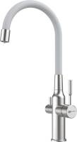 Смеситель для кухни Lemark Expert LM5083S-White сталь, белый