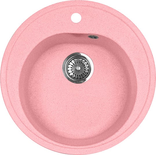 Мойка кухонная AquaGranitEx M-08 розовая фото в интернет-магазине «Wasser-Haus.ru»