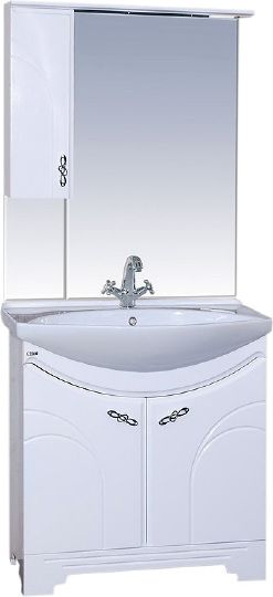 Мебель для ванной Misty Сицилия 75 белая эмаль фото в интернет-магазине «Wasser-Haus.ru»
