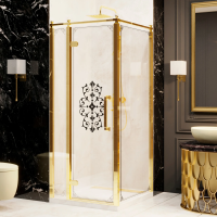 Душевой уголок Ambassador Royal 18015307-L 100х100 см, профиль золото фото в интернет-магазине «Wasser-Haus.ru»