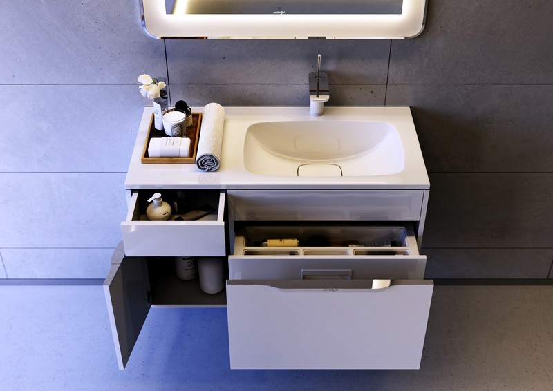 Мебель для ванной Aqwella 5 stars Malaga 90 R белая фото в интернет-магазине «Wasser-Haus.ru»