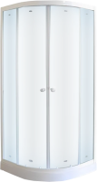 Душевая кабина Parly Bianco Эконом EB1031 100х100, с низким поддоном, профиль белый, стекло матовое фото в интернет-магазине «Wasser-Haus.ru»