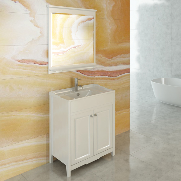 Мебель для ванной Comforty Тбилиси 70 белый глянец фото в интернет-магазине «Wasser-Haus.ru»