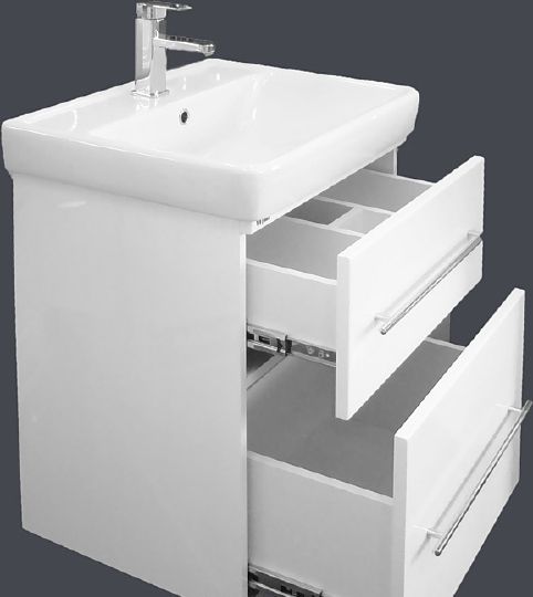 Мебель для ванной Misty Елена 70 белая, с 2-мя ящиками фото в интернет-магазине «Wasser-Haus.ru»