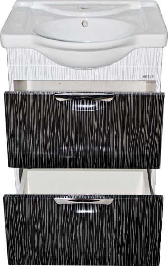 Мебель для ванной Misty Лорд 65 бело-черная фото в интернет-магазине «Wasser-Haus.ru»