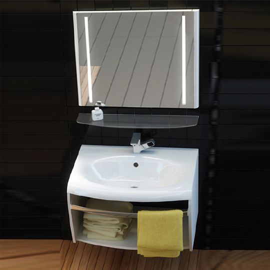 Мебель для ванной Ravak Evolution 70 белая, с полотенцедержателем фото в интернет-магазине «Wasser-Haus.ru»