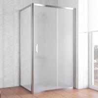 Душевой уголок Vegas Glass ZP+ZPV 100*80 08 10 профиль глянцевый хром, стекло сатин фото в интернет-магазине «Wasser-Haus.ru»